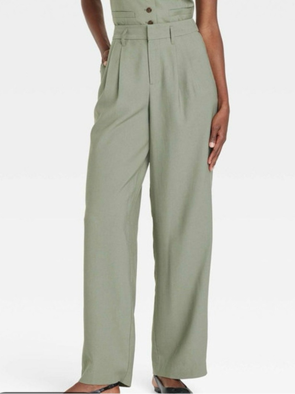 a new day High-Rise Wide-Leg Pants in Sage